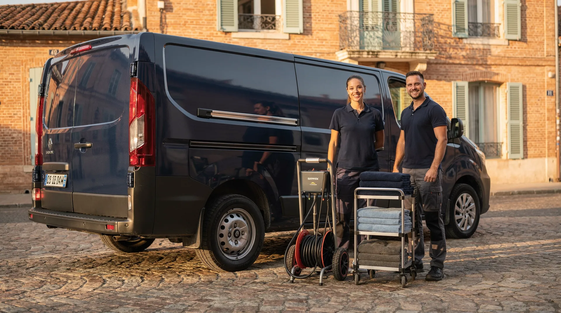 Van AutoÉclat et équipe de techniciens à Toulouse